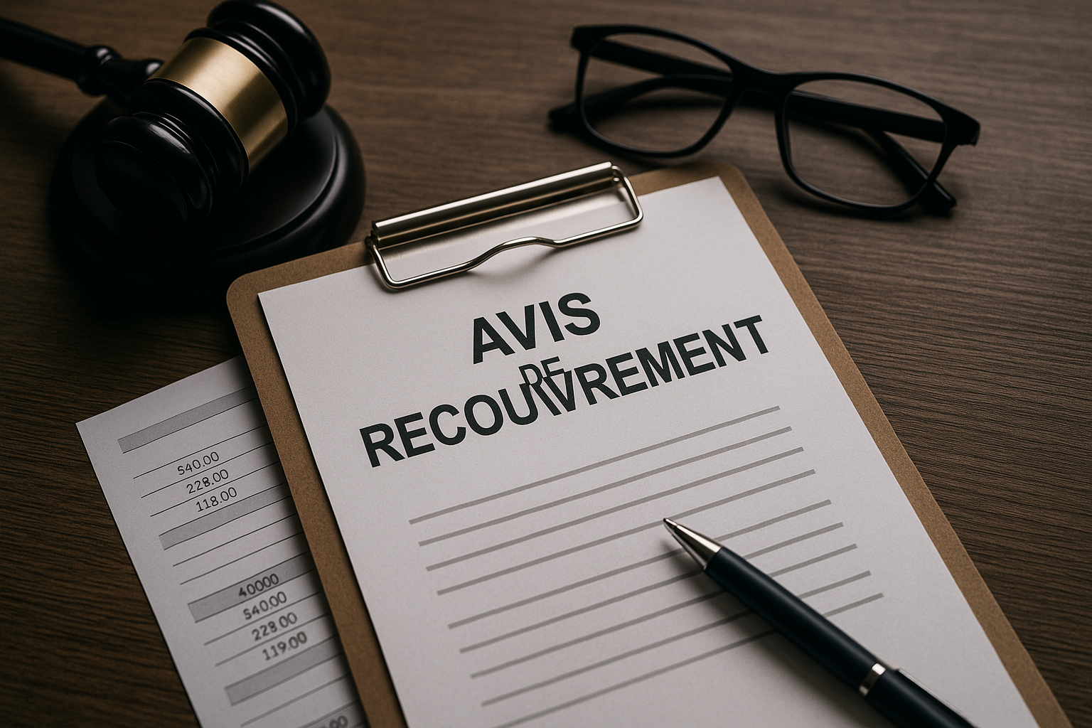 Définition de avis mise en recouvrement